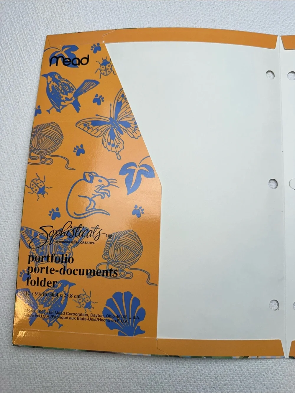 Vintage 90s Mead Portfolio Folder cats Vivian Boswell Sophisticats